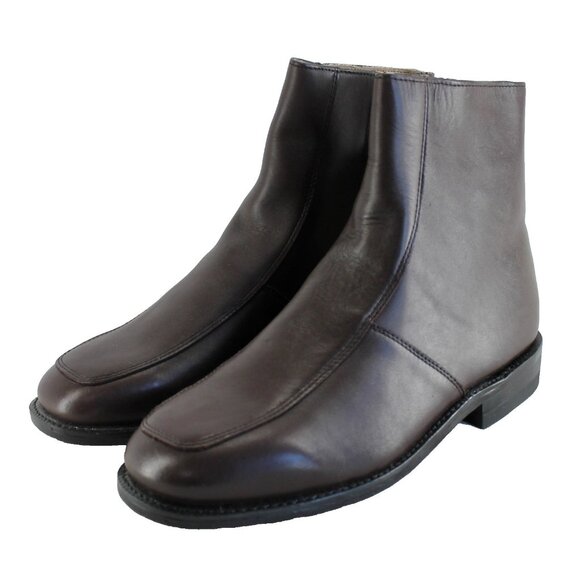 Executive Imperials Leather Dress Boots Mens Size 12 E Brown Zip Up Ankle 910 main image 4